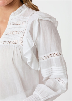 Mauri s voile bluse White Neo Noir 